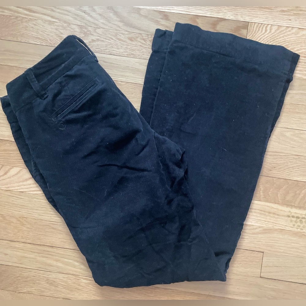 GAP Vintage Black Low Rise Corduroy Wide-Leg Trouser Pants Size 4